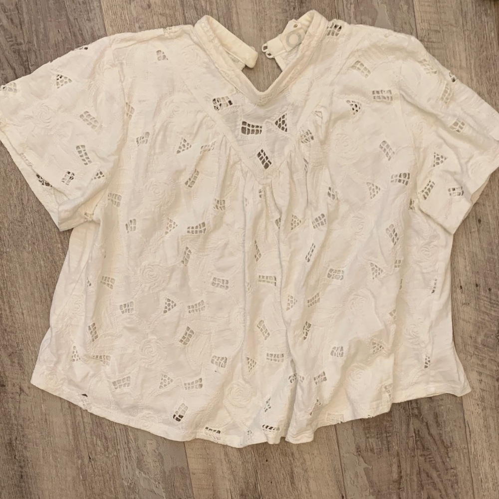 Anthropologie eyelet top